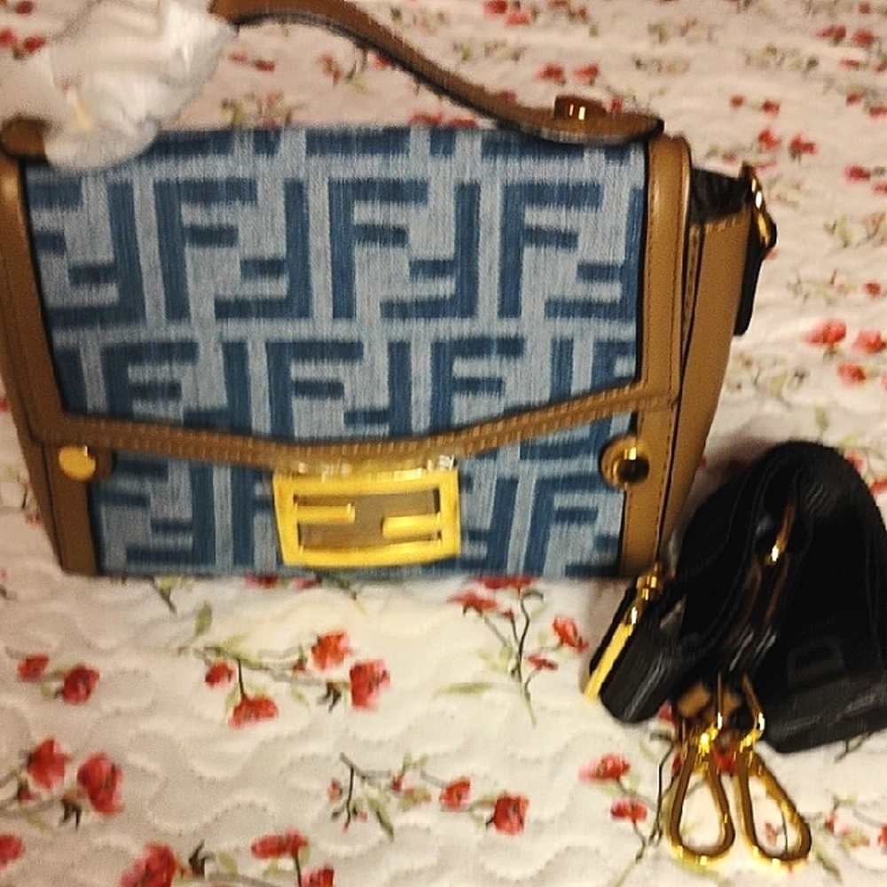 Denim Monogram Fashion Crossbody Or Tote Bag N W O T, Gorgeous!